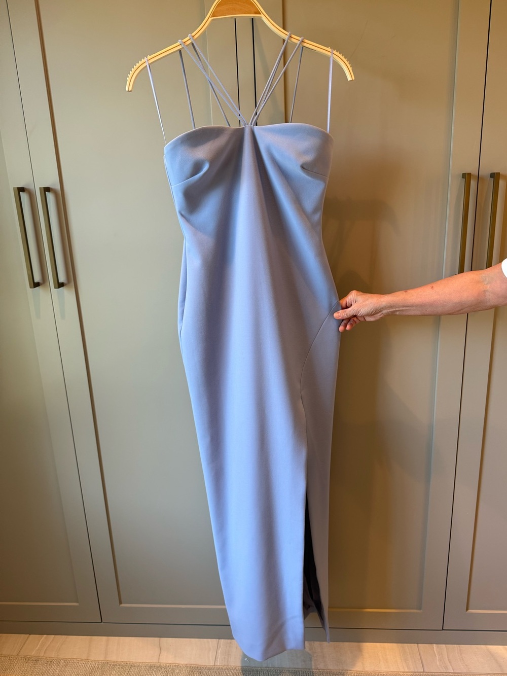 Likely from Revolve Strappy Formal Dress in Light Blue